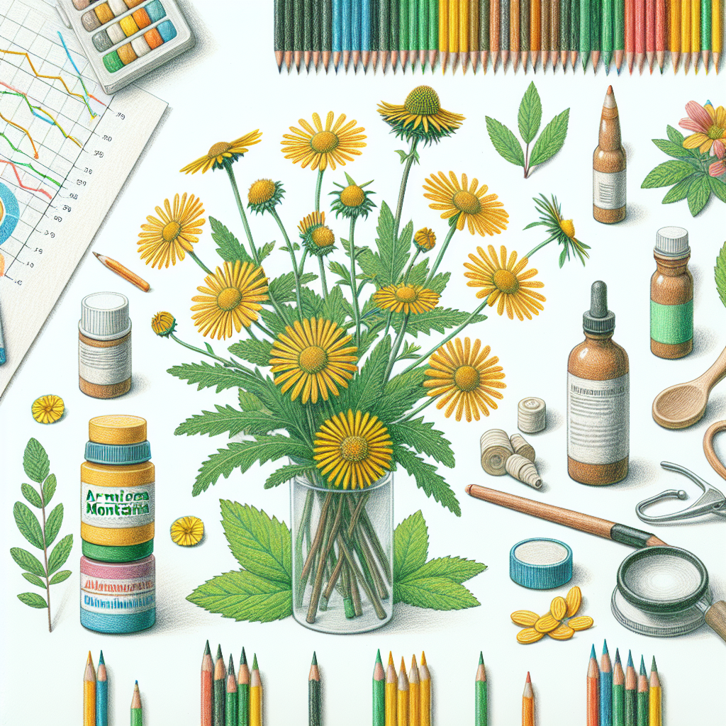 Pastelková ilustrace znázorňující téma: Léčivé rostliny