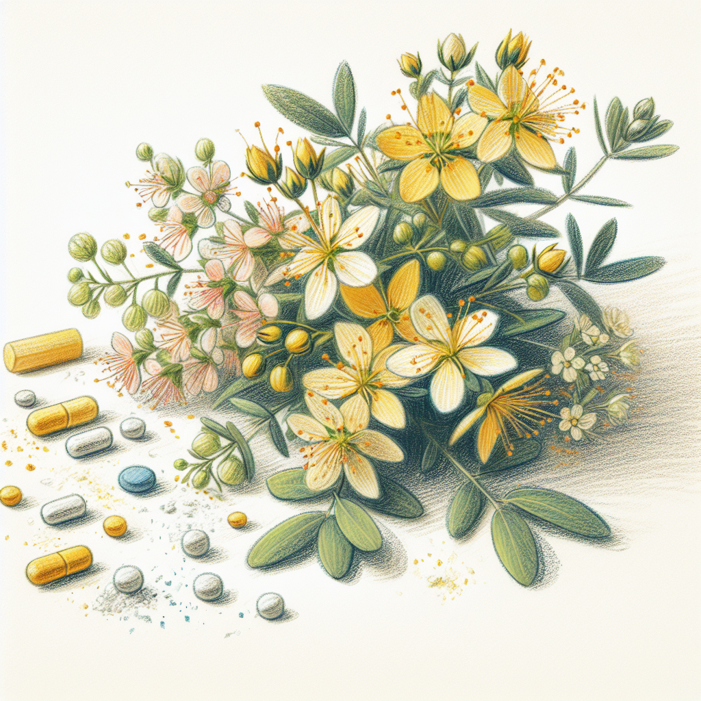 Pastelková ilustrace znázorňující téma: Bylinné léky