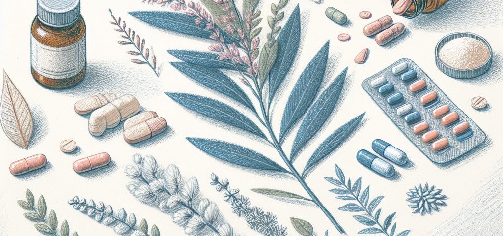 Pastelková ilustrace znázorňující téma: Přírodní léčiva